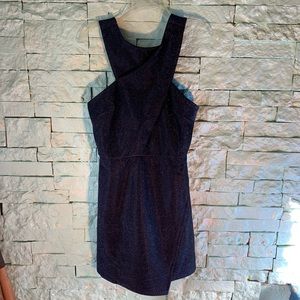 Glittery Navy Blue Cocktail Dress